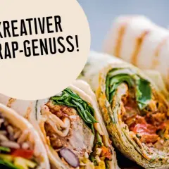 Kreativer Wrap-Genuss! Leckere, selbstgemachte Wraps mit frischem Gemüse und Hähnchen. Perfekt zum wraps selber machen.