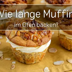 Leckere Muffins mit Mandel-Topping und Buttercreme. Erfahre, wie lange Muffins im Ofen backen, für perfekte Ergebnisse.