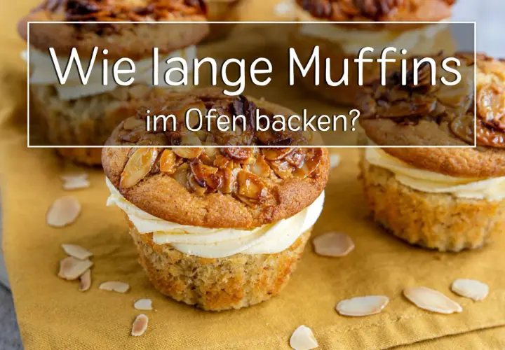 Leckere Muffins mit Mandel-Topping und Buttercreme. Erfahre, wie lange Muffins im Ofen backen, für perfekte Ergebnisse.