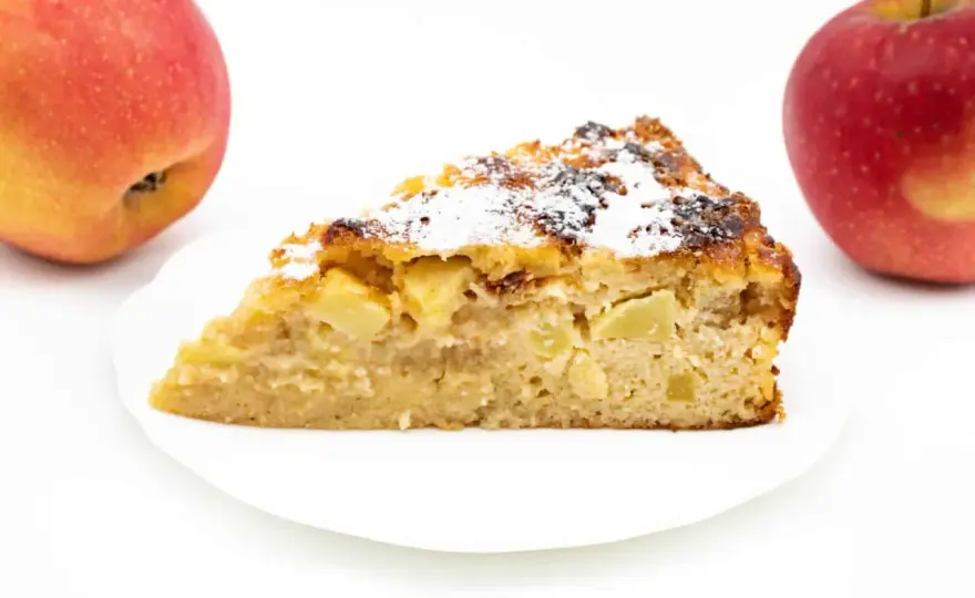 Apfelkuchen ohne Zucker mit Quark - saftig und aromatisch