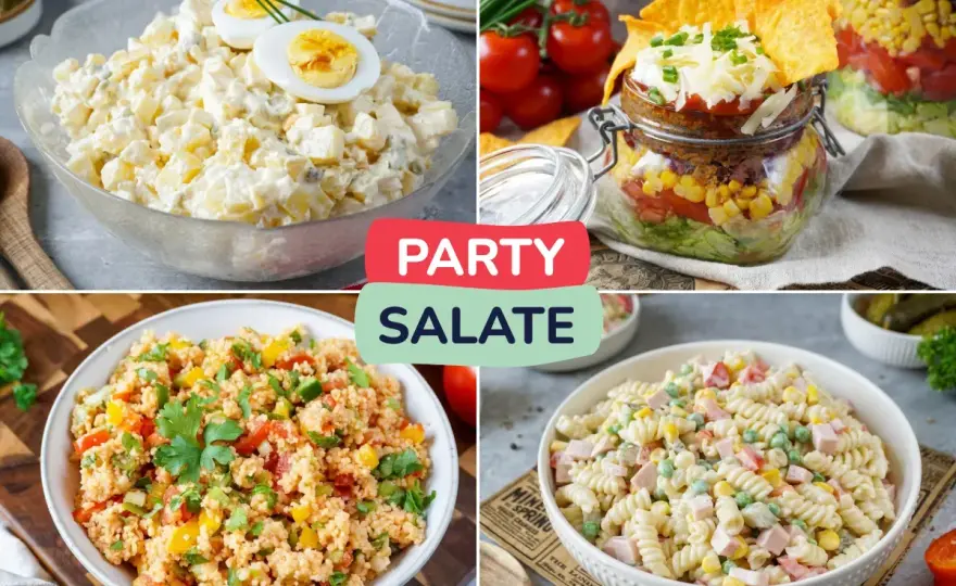 Schnelle Partysalate für jedes Buffet - 3 einfache Rezepte