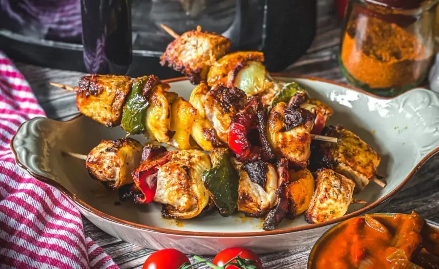 Schaschlik im Airfryer saftig zubereiten - so gelingt es
